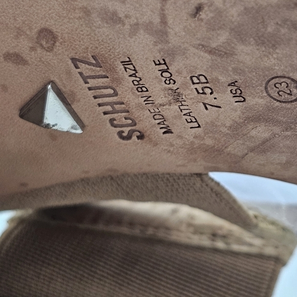 Schutz Victorie Clear Vinyl Cork Block Heel Sandal Women's 7.5 - Picture 8 of 11